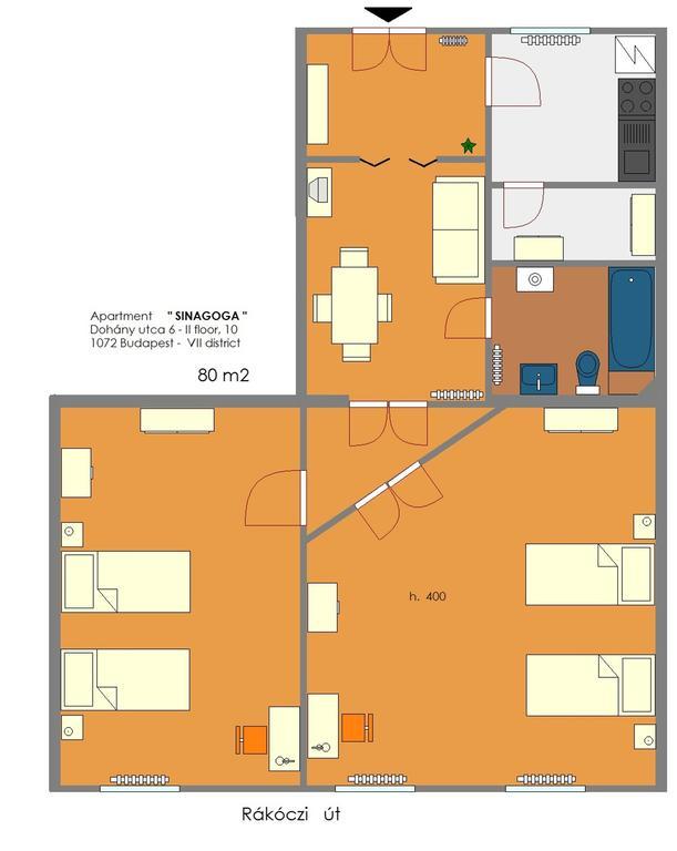 Apartmán Sinagoga Budapešť Exteriér fotografie